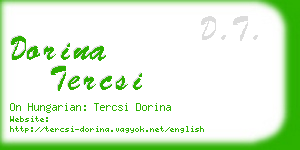 dorina tercsi business card